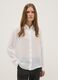 White crepe shirt with classic collar_1