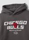 Grey cotton-blend hooded sweatshirt with Chicago Bulls print for boys_2