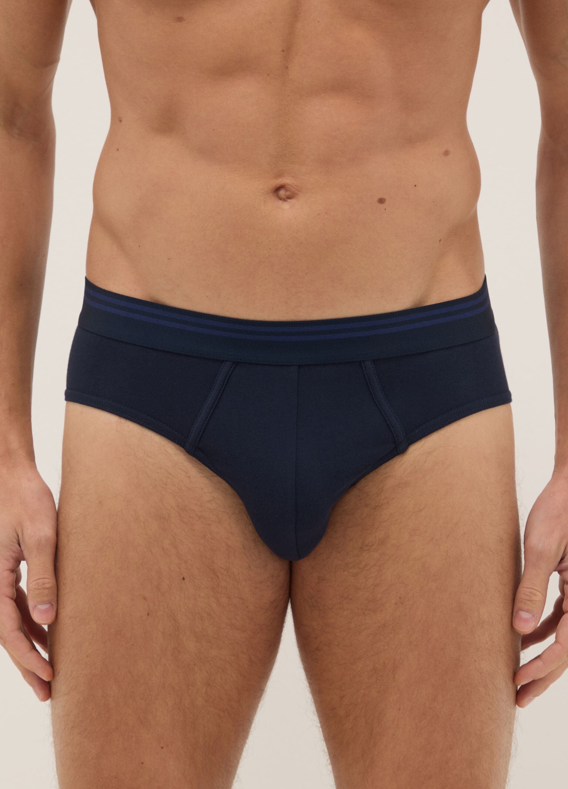 Tripack of regular fit multicolour cotton briefs