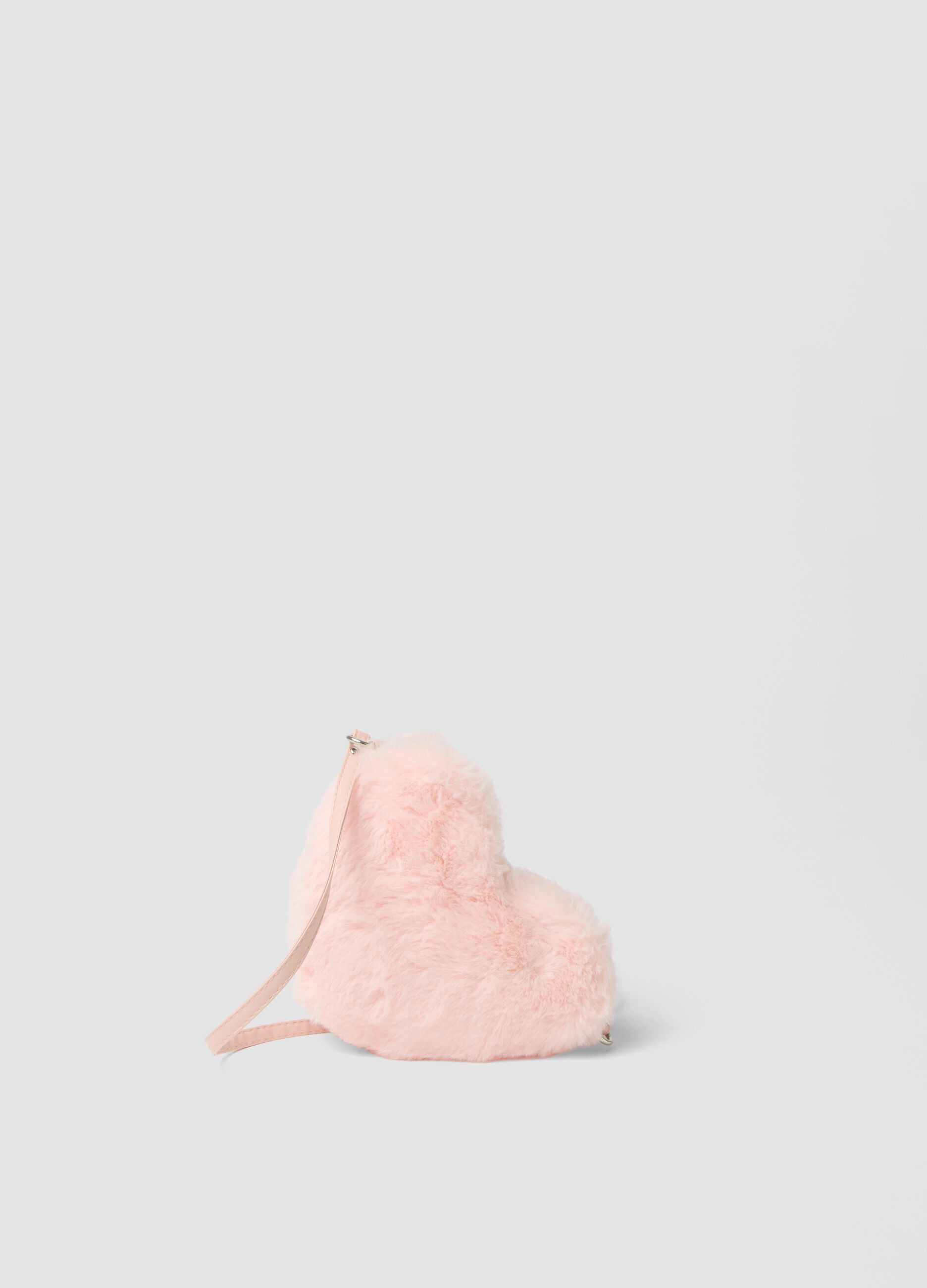 Pink heart-shaped bag