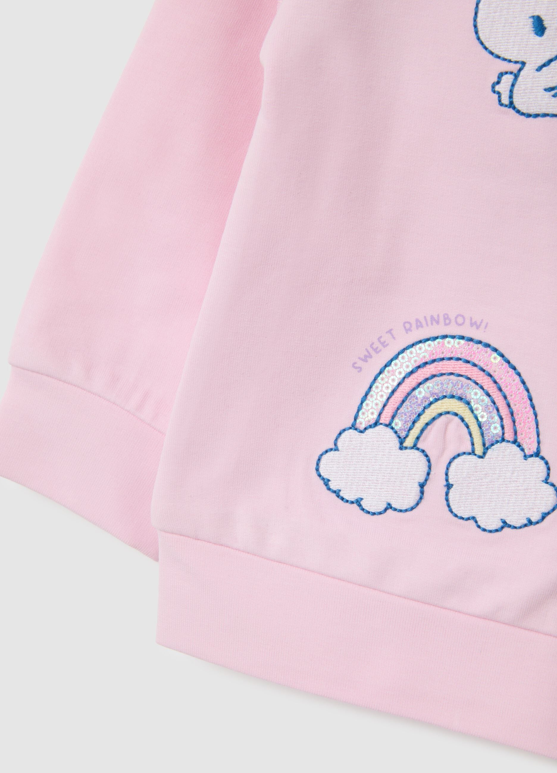 Pink and purple cotton blend girl's outfit