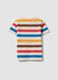 Beige striped organic cotton T-shirt_1