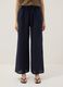 Blue pure linen palazzo trousers_1