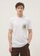 White pure cotton T-shirt with chest print, regular fit_2