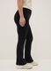 Black stretch cotton flare leggings_3