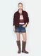Brown stretch high-neck jacket, regular fit_2