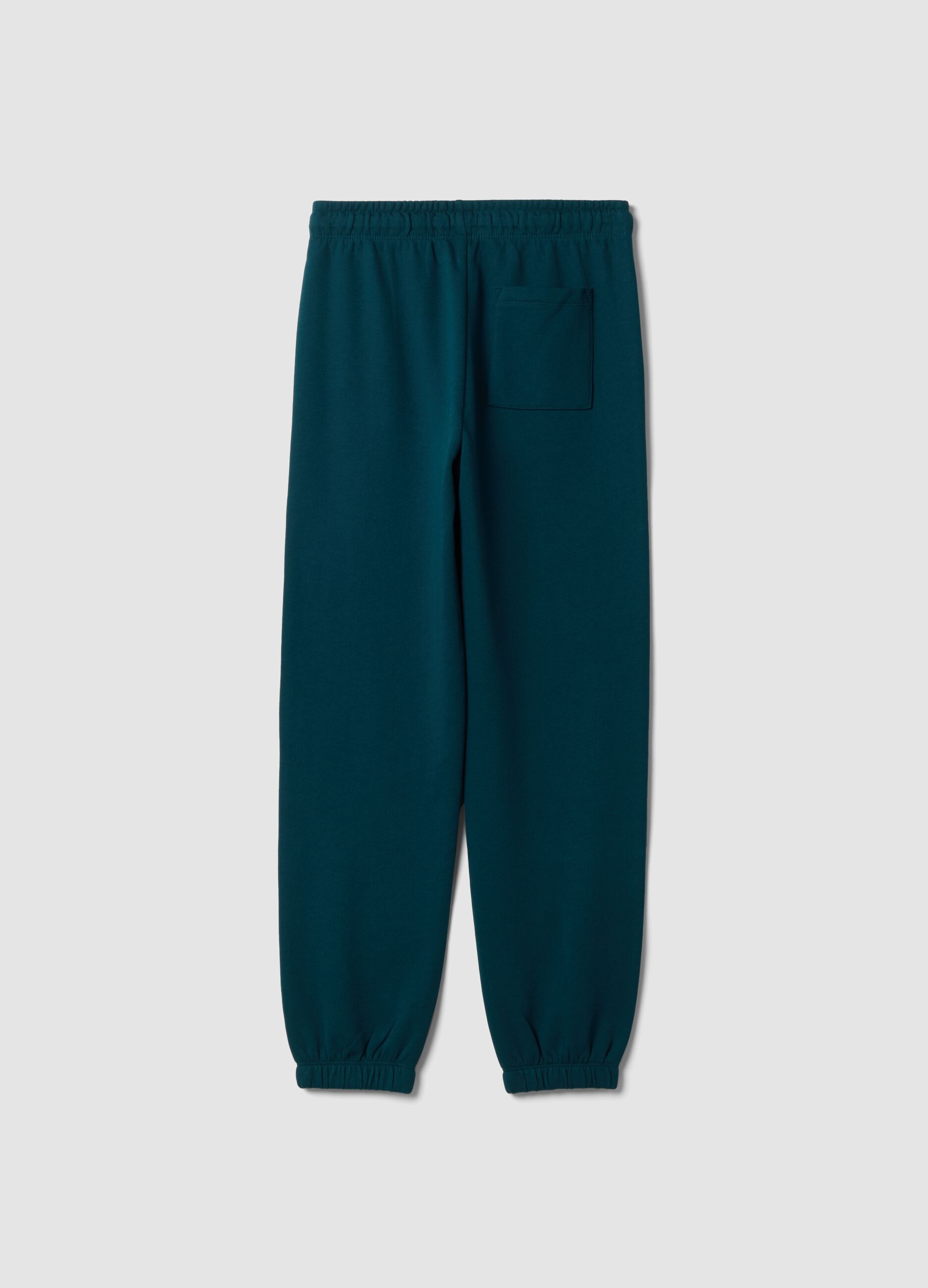 Blue joggers in pure organic cotton
