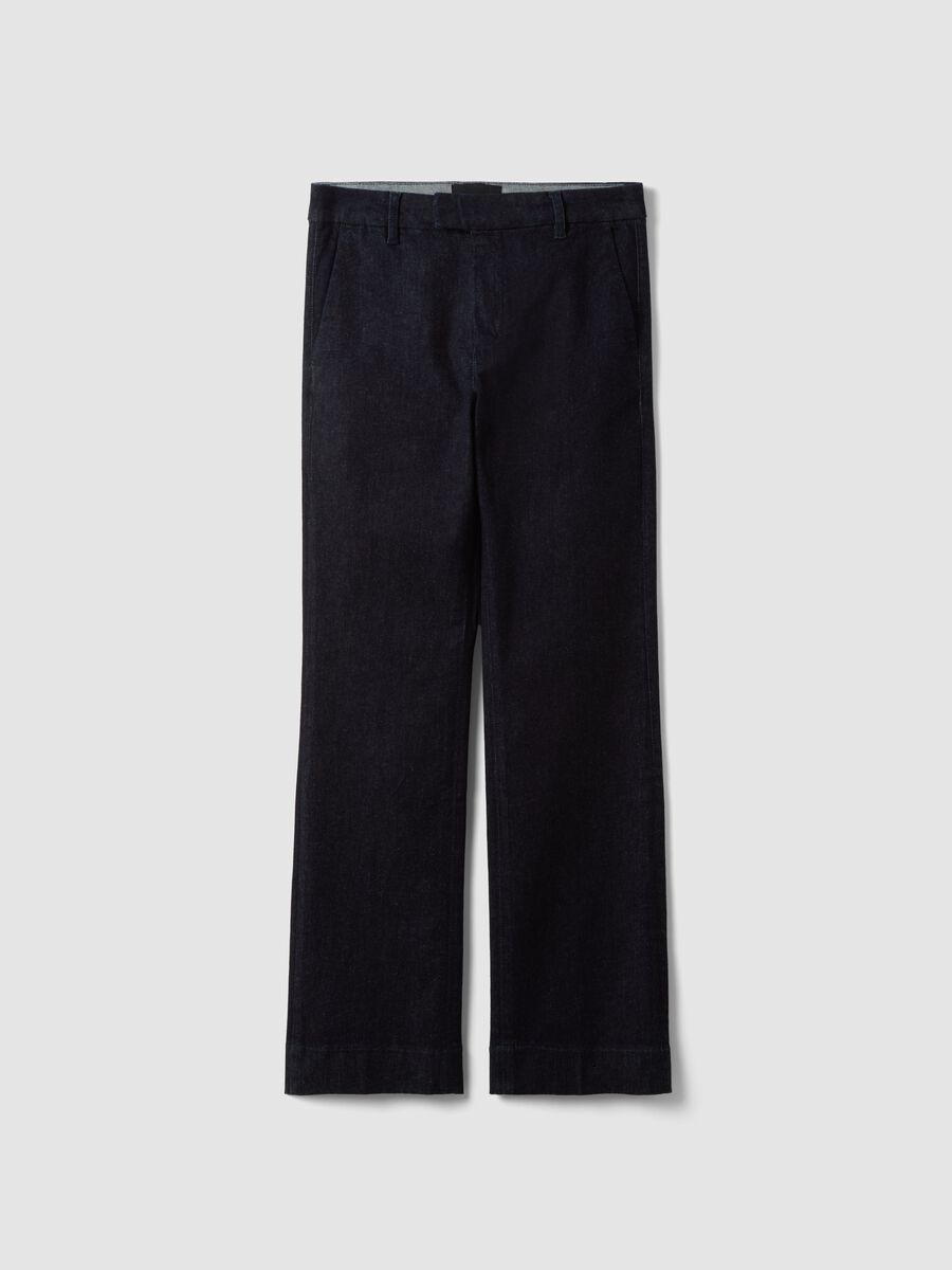 Jeans blu in cotone elasticizzato slim fit_4