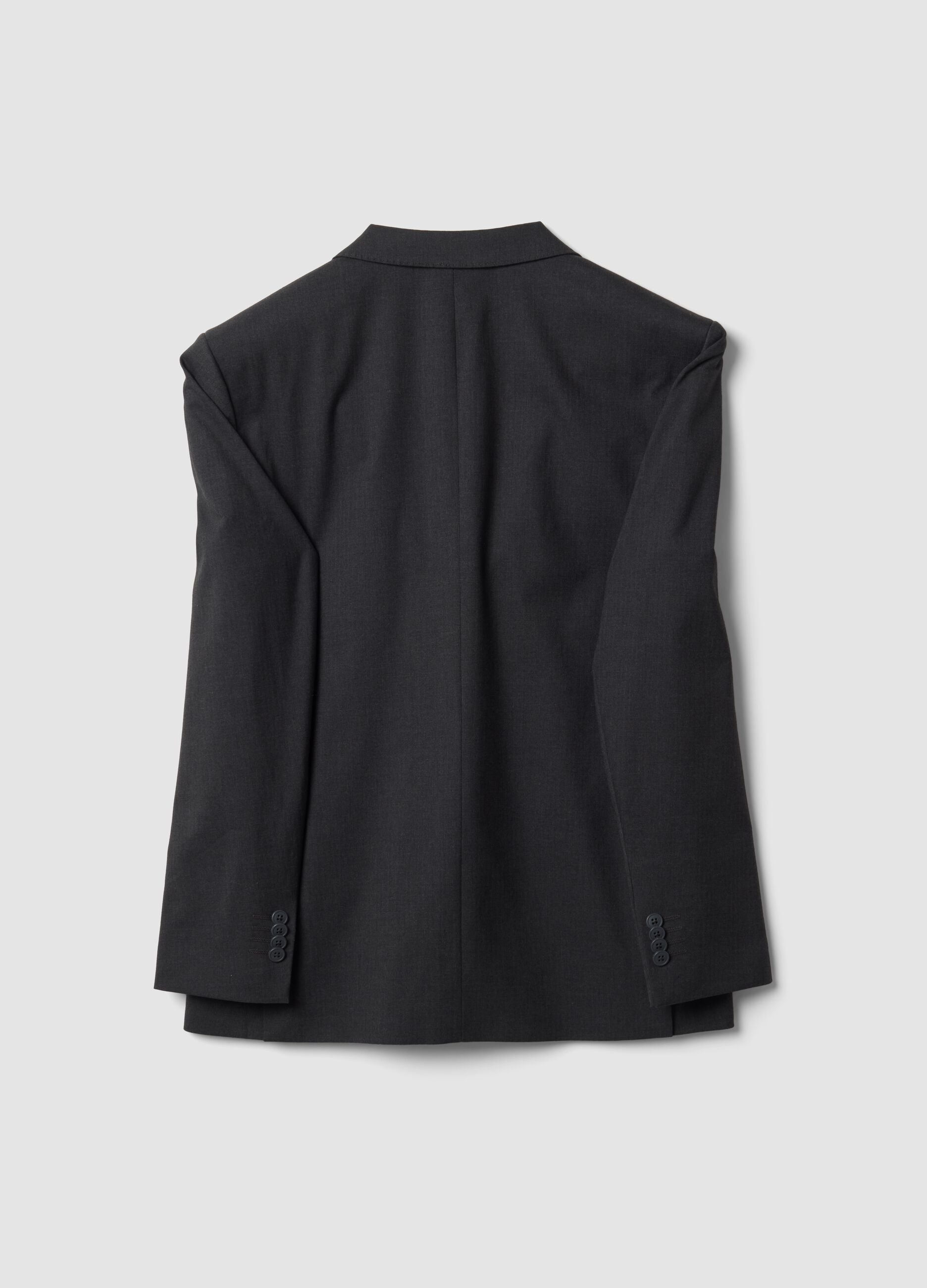 Blue stretch viscose blazer