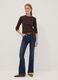 Brown long-sleeved viscose-blend jumper_1
