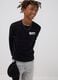 Black organic cotton T-shirt with &ldquo;Hyped&rdquo; print for boys_0