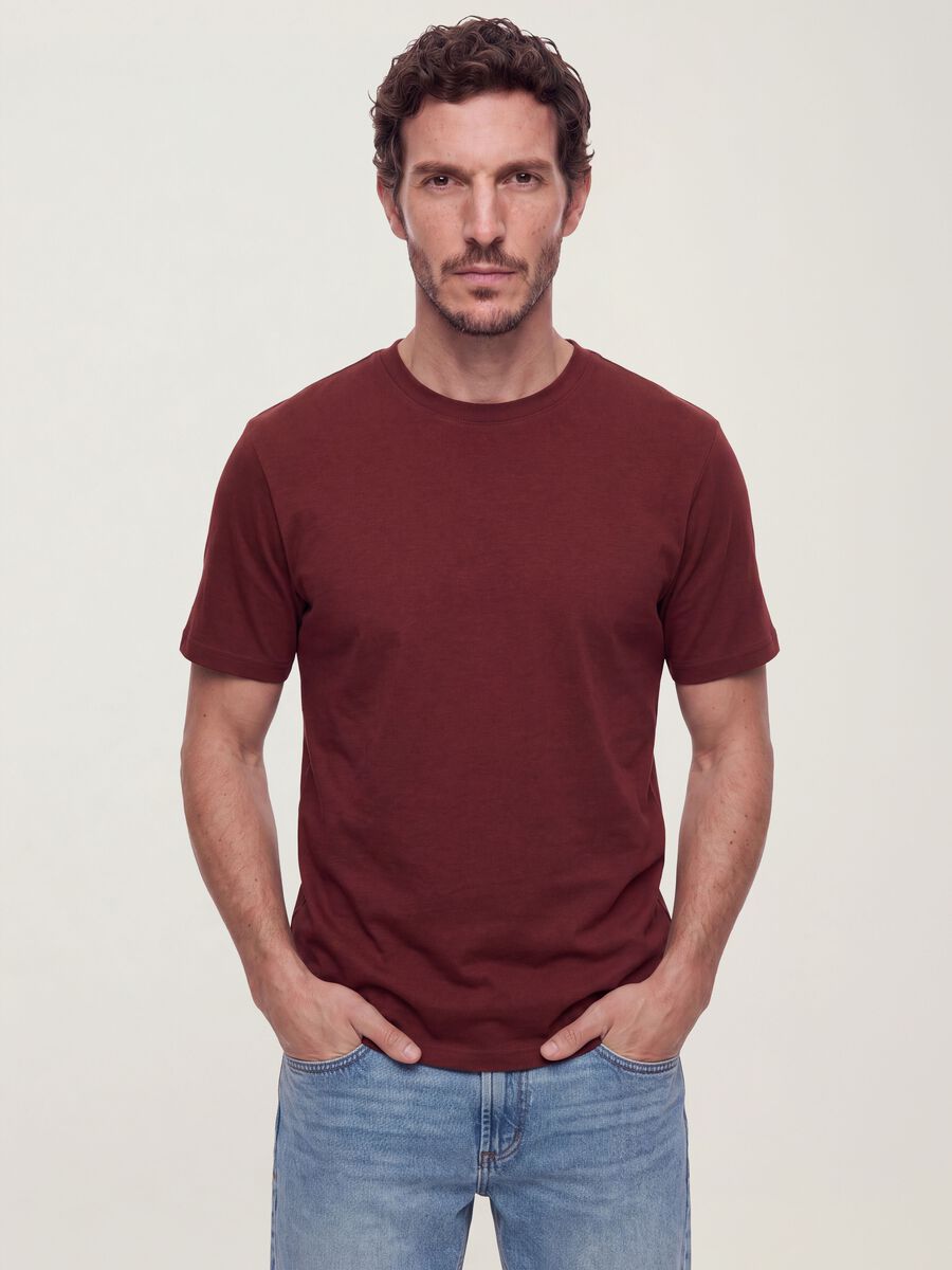 Red The Iconic Tee pure cotton short-sleeve T-shirt, relaxed fit_0
