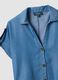 Light blue pure lyocell shirt with patterned collar_6