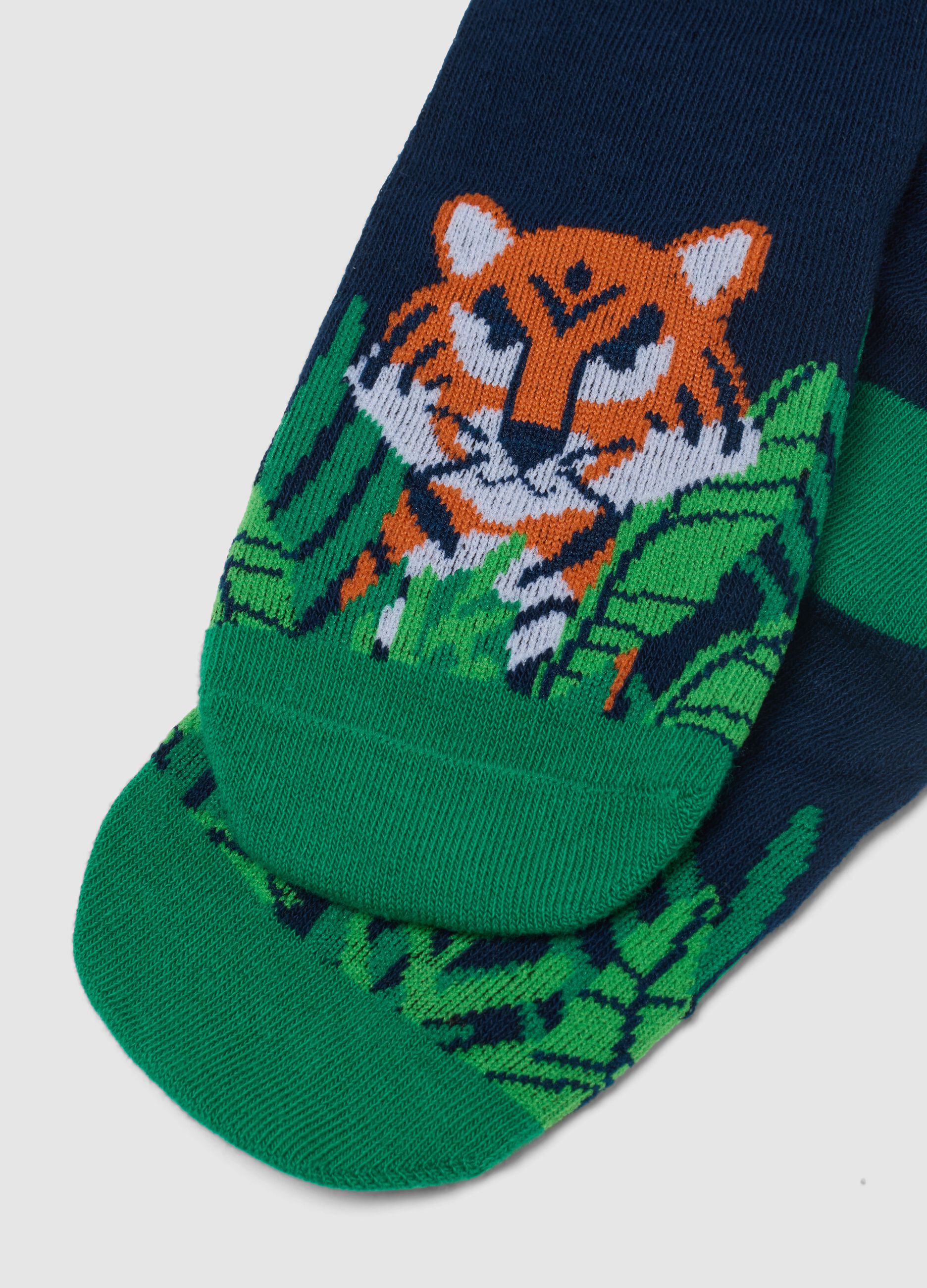 Tripack of Multicolour Cotton Ankle Socks for Children