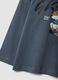 Grey oversized pure cotton T-shirt with skate print for boys_3