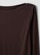 Brown slim-fit stretch viscose T-shirt_5