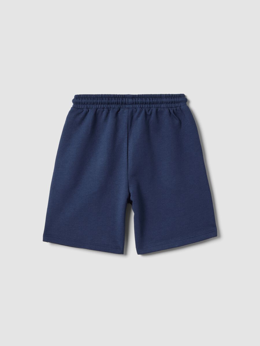 Short in puro cotone blu da bimbo regular fit con Spiderman_1