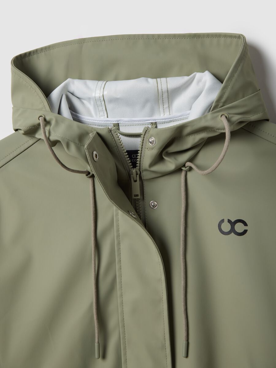 Green waterproof hooded jacket, regular fit_5