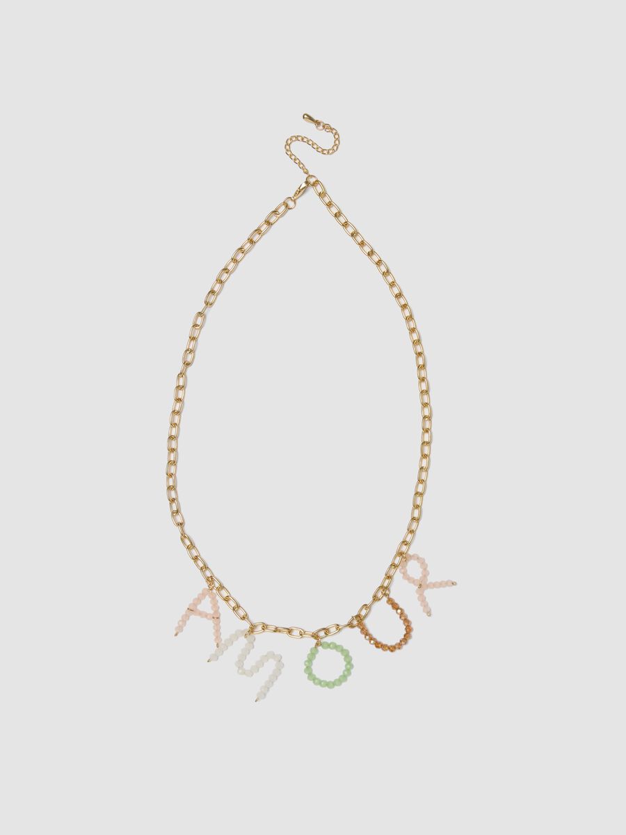 Collana multicolor con scritta_0