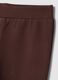 Brown flared stretch cotton leggings_3