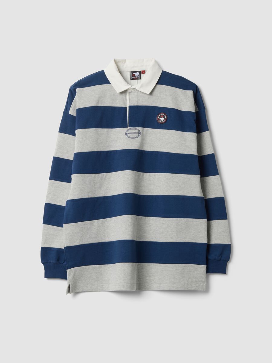 Multicolour striped rugby polo_0