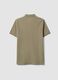 Green pure cotton piqu&eacute; polo shirt with classic collar, regular fit_5