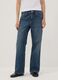 Dark blue pure cotton straight-fit jeans_2