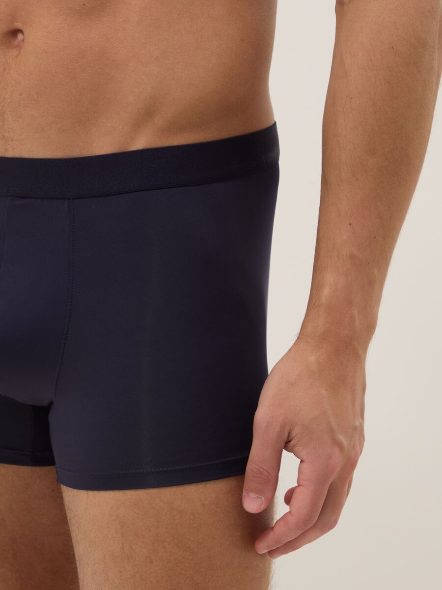 Tripack boxer blu in tessuto elasticizzato regular fit_3