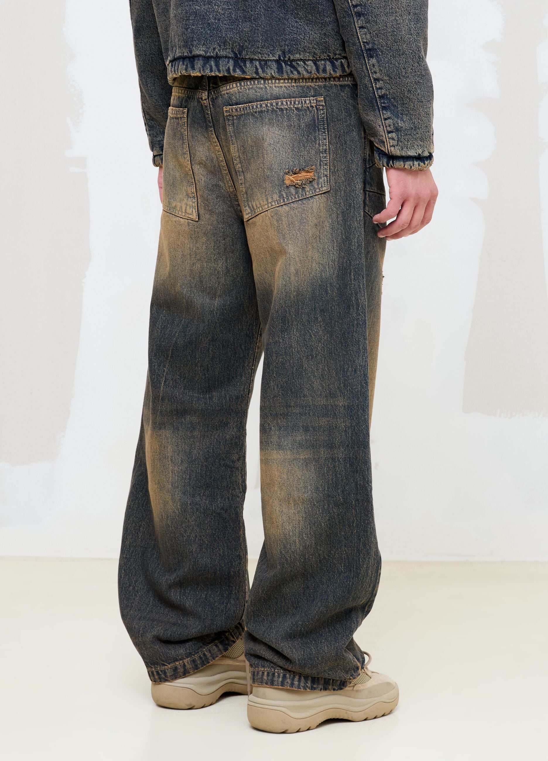 Vintage Wide-Leg Denim in Dark Blue
