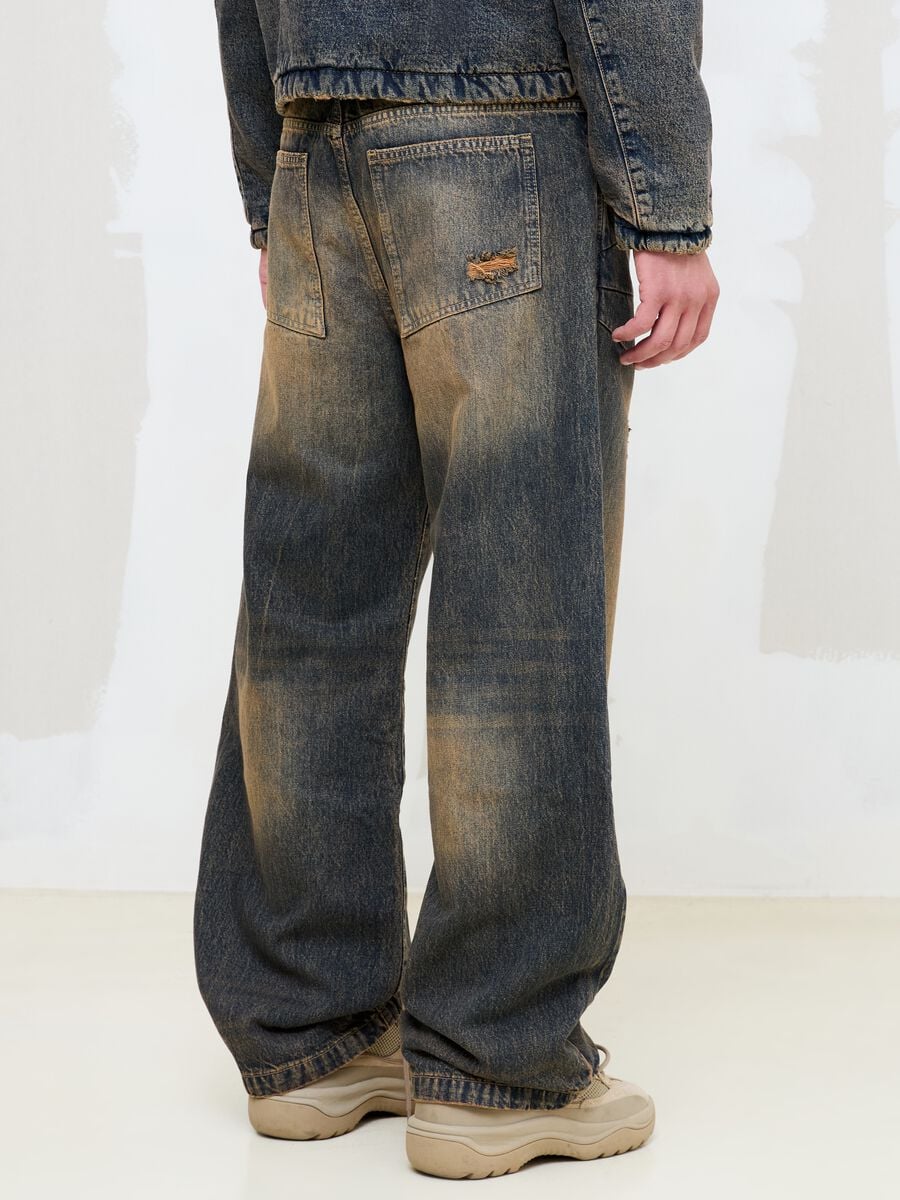 Vintage Wide-Leg Denim in Dark Blue_4