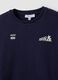 Blue cotton-blend crew-neck sweatshirt with print_2