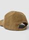 Beige pure cotton ribbed cap_1