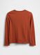 Orange Long Sleeve Cotton T-shirt_1