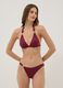 Red stretch triangle bikini top with neck bow_1