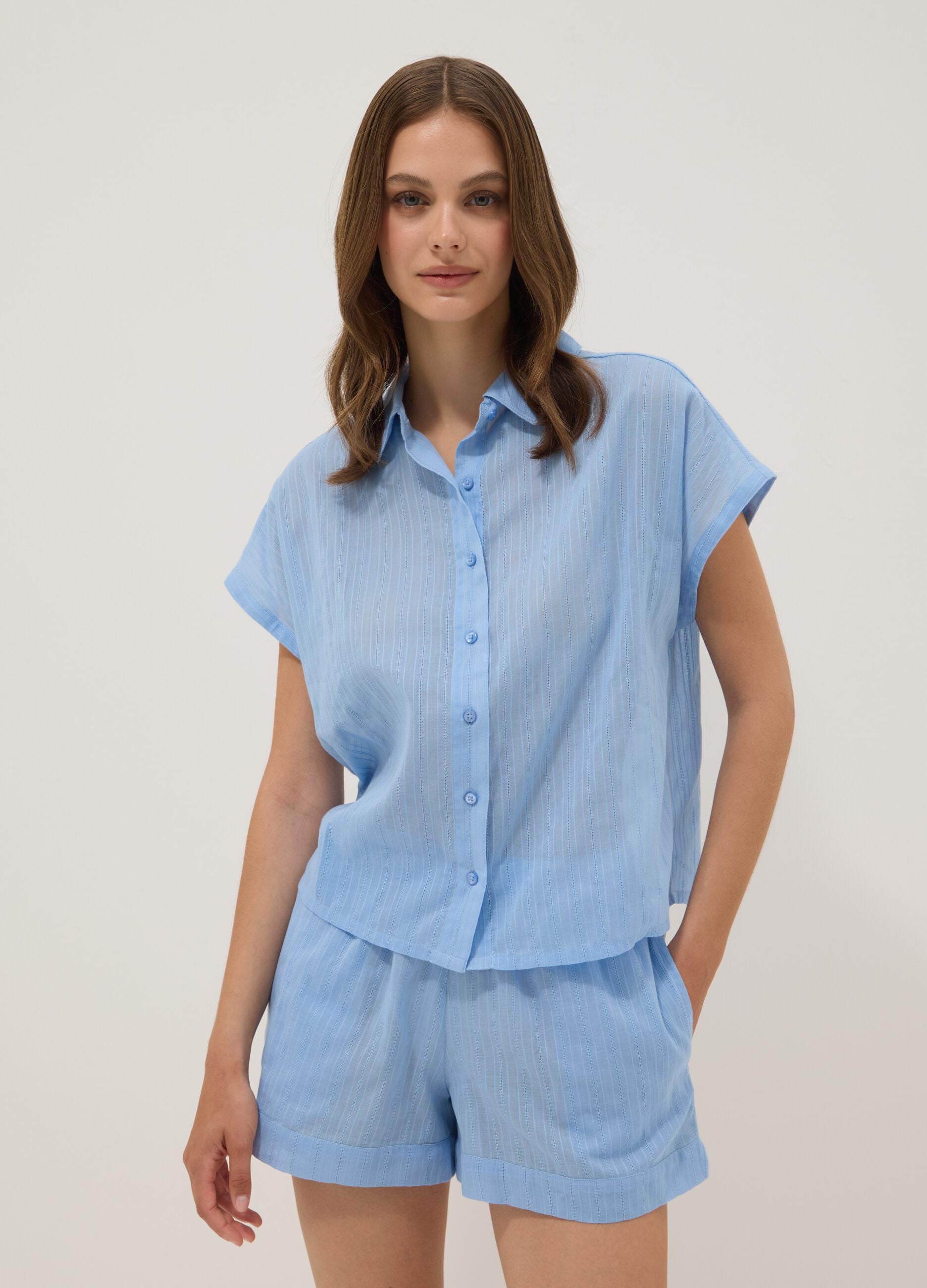 Light blue organic cotton pyjamas