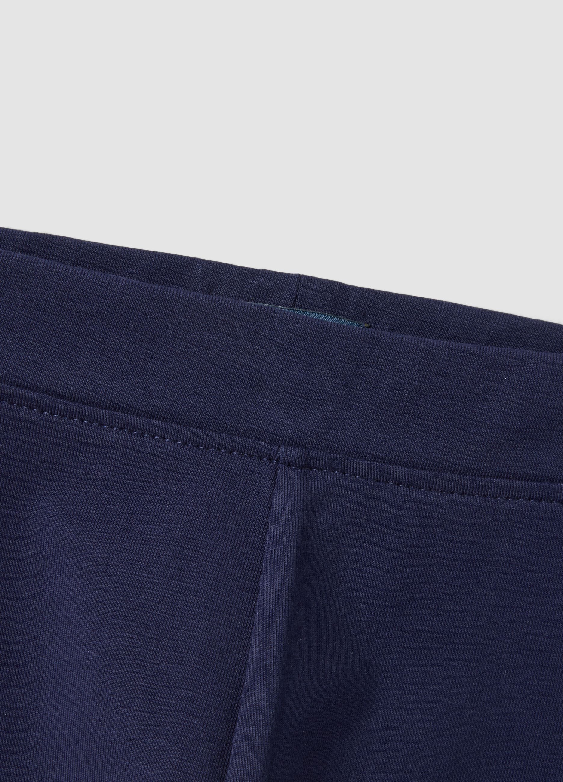 Girls&rsquo; skinny stretch organic cotton blue leggings