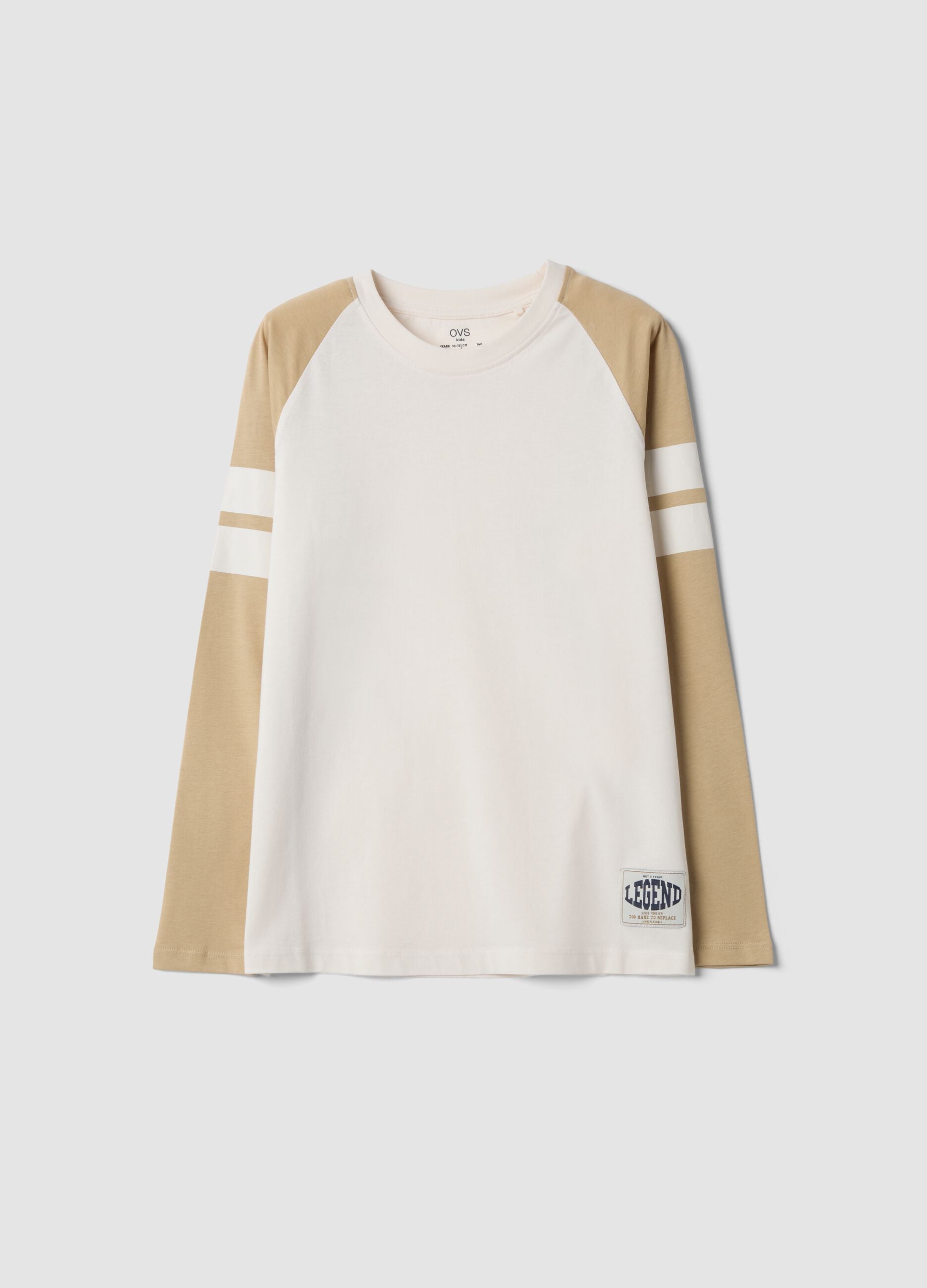 White pure organic cotton crew-neck T-shirt