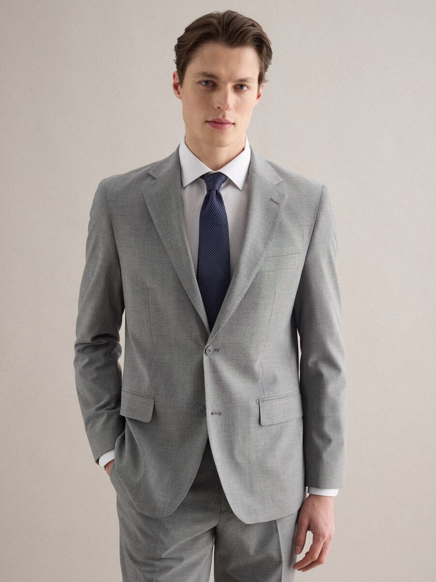 Giacca grigia monopetto slim fit_0