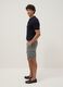 Grey pure cotton regular-fit cargo shorts_0