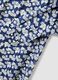 Blue long pure cotton shirt with floral print_5