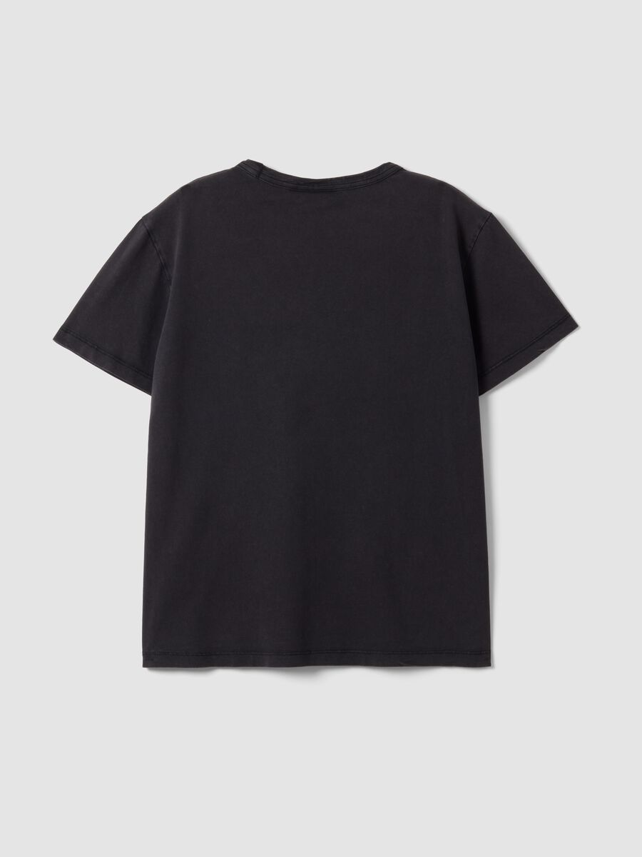 Grey pure cotton regular-fit T-shirt with AC/DC print_6