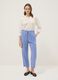 Multicolour striped pure viscose jogger trousers regular fit_0