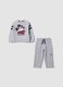 Grey cotton-blend jogging set with Mickey Mouse print_0
