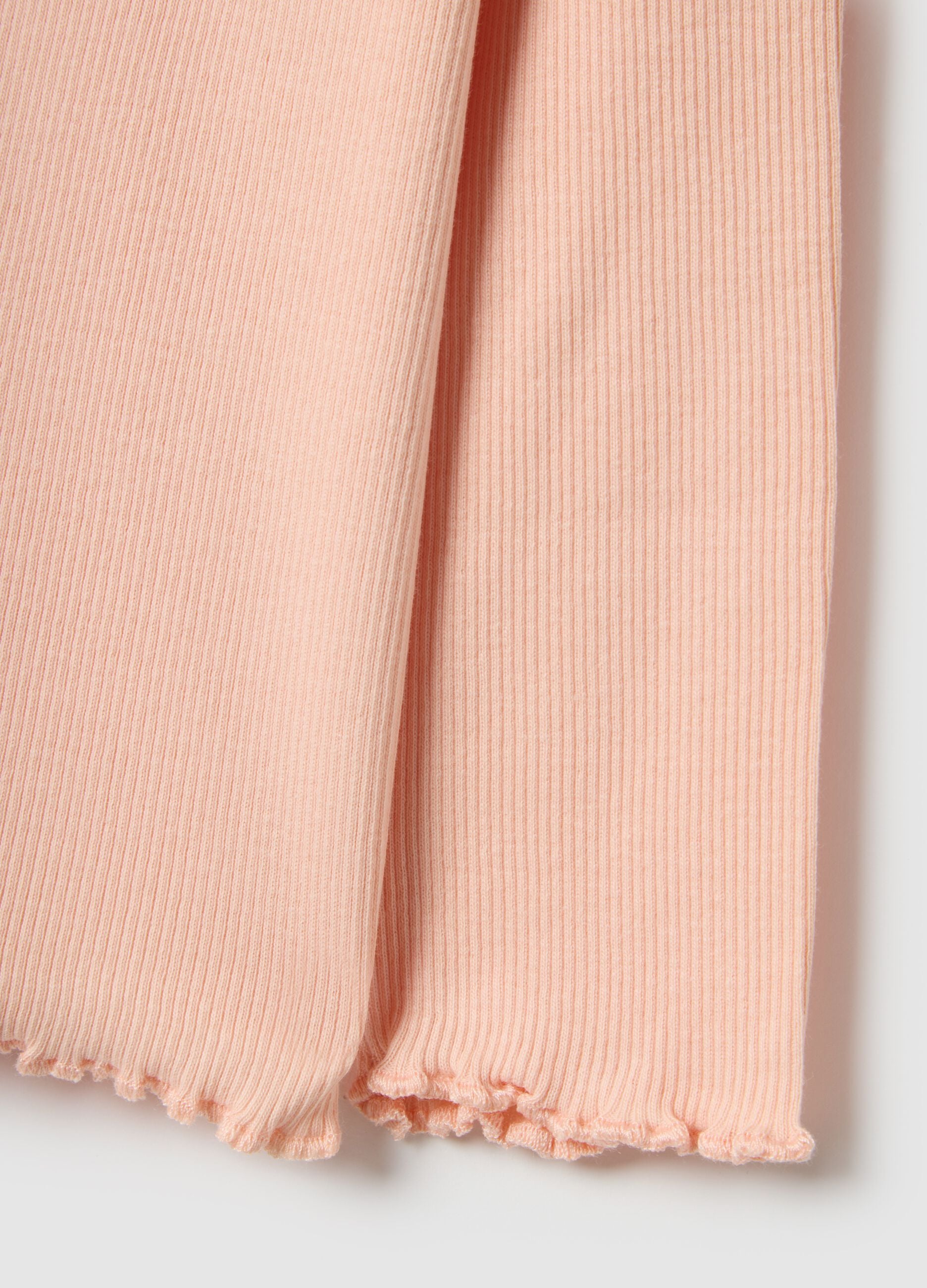 Pink long sleeve girls' t-shirt in regular fit cotton blend