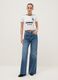 White pure cotton regular fit T-shirt with Kuromi print_1