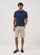 Grey regular-fit stretch cotton Bermuda shorts_0
