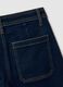 Wide leg blue stretchy cotton jeans_5
