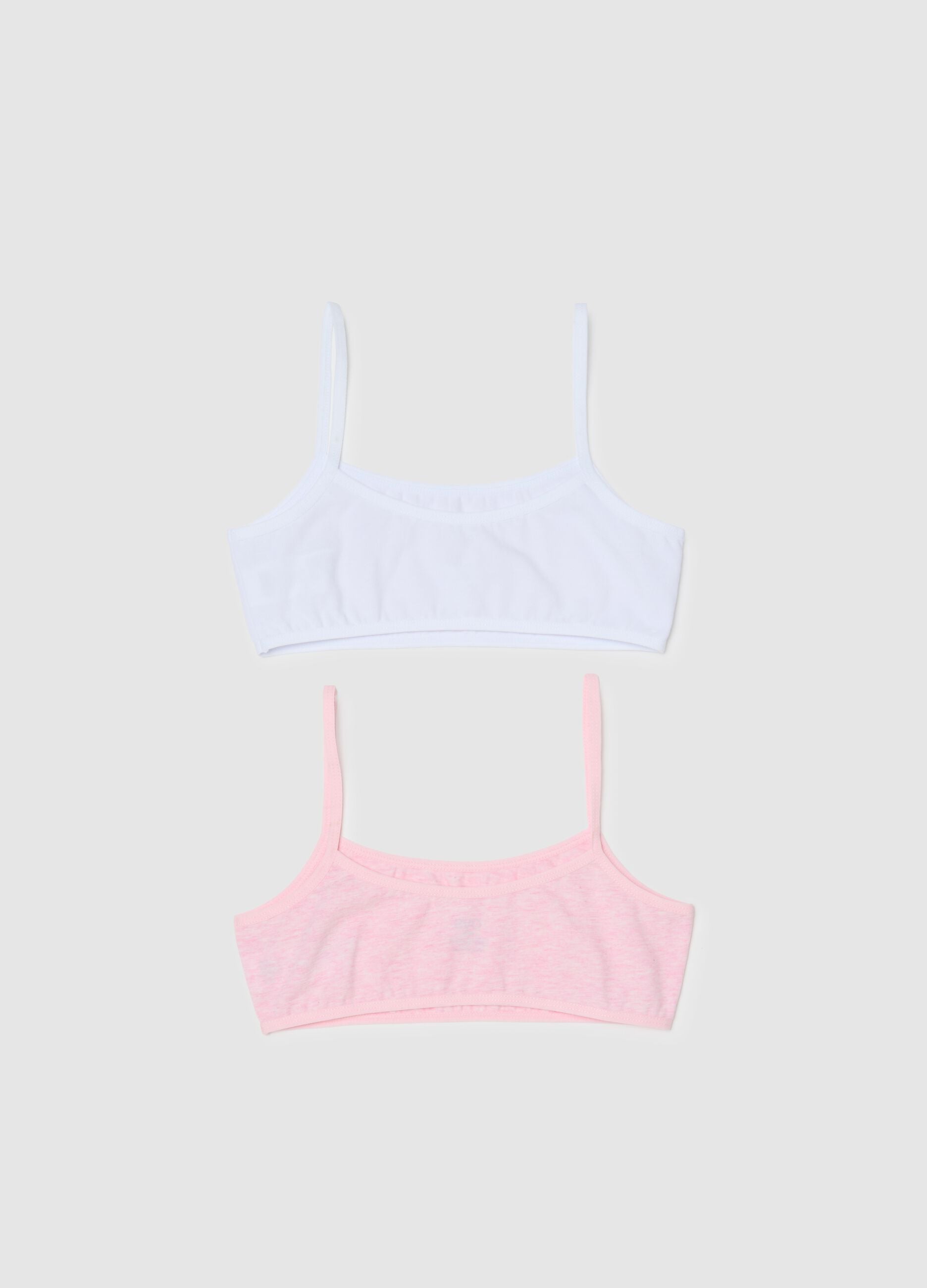 Multicolour stretch cotton comfortable bras twin pack for girls