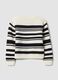 White striped cotton-blend crew-neck top for girls_2