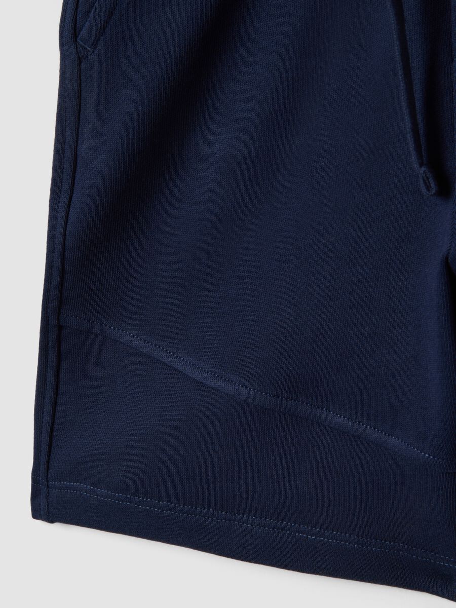 Boys&rsquo; blue pure cotton shorts, regular fit_3